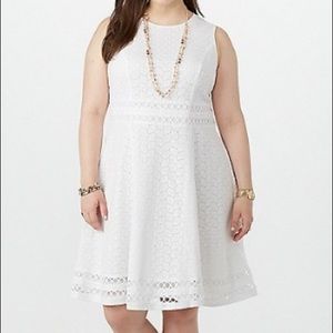PLUS SIZE EYELET CROCHET DRESS BY
CALVIN KLEIN
